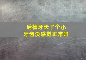 后槽牙长了个小牙齿没感觉正常吗