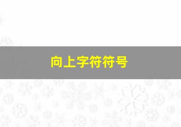 向上字符符号