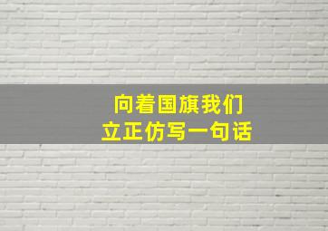 向着国旗我们立正仿写一句话