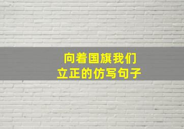 向着国旗我们立正的仿写句子