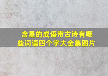 含星的成语带古诗有哪些词语四个字大全集图片