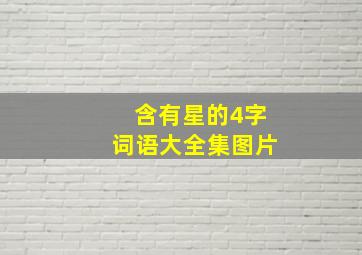 含有星的4字词语大全集图片