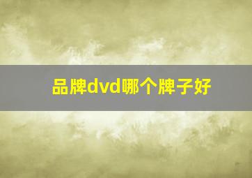 品牌dvd哪个牌子好