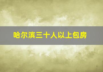 哈尔滨三十人以上包房