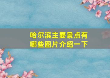 哈尔滨主要景点有哪些图片介绍一下