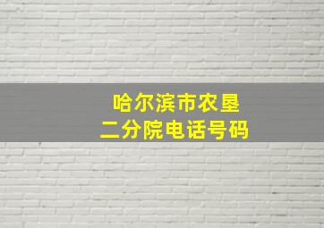 哈尔滨市农垦二分院电话号码