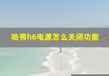 哈弗h6电源怎么关闭功能