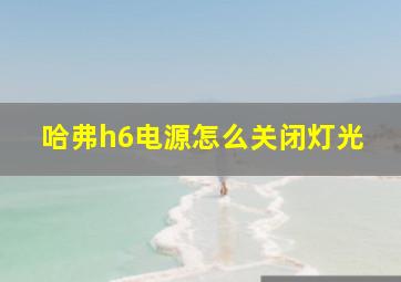 哈弗h6电源怎么关闭灯光