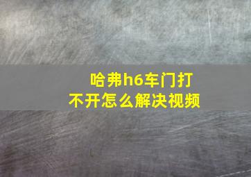 哈弗h6车门打不开怎么解决视频