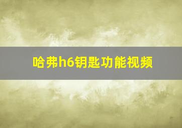 哈弗h6钥匙功能视频