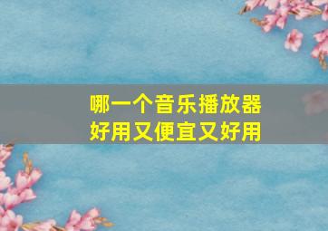 哪一个音乐播放器好用又便宜又好用