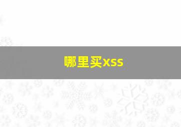 哪里买xss