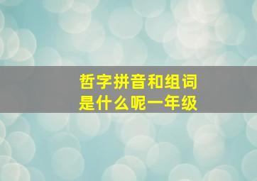 哲字拼音和组词是什么呢一年级