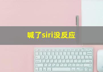 喊了siri没反应