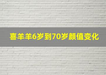 喜羊羊6岁到70岁颜值变化