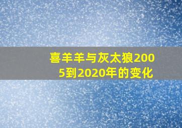 喜羊羊与灰太狼2005到2020年的变化