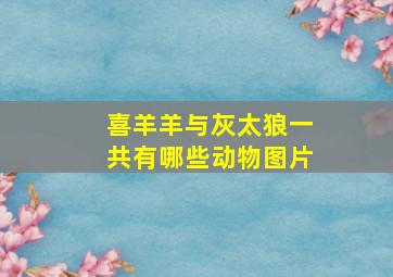 喜羊羊与灰太狼一共有哪些动物图片