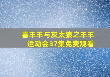 喜羊羊与灰太狼之羊羊运动会37集免费观看