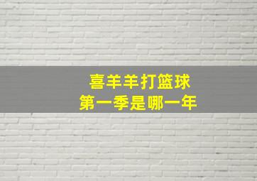 喜羊羊打篮球第一季是哪一年