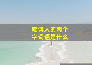 嘲讽人的两个字词语是什么