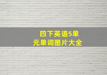 四下英语5单元单词图片大全