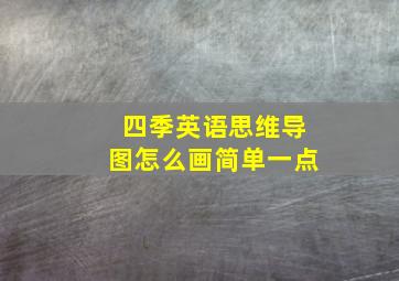 四季英语思维导图怎么画简单一点