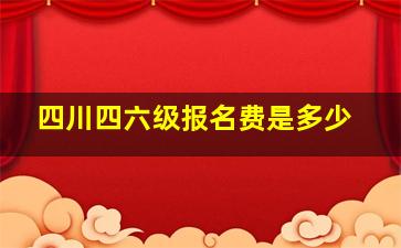 四川四六级报名费是多少