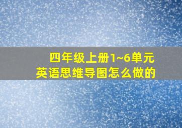 四年级上册1~6单元英语思维导图怎么做的