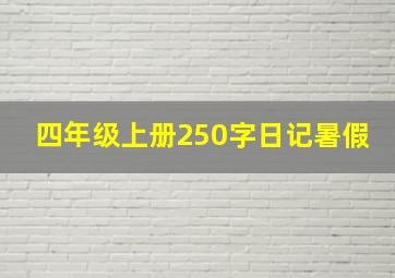 四年级上册250字日记暑假