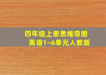 四年级上册思维导图英语1~6单元人教版