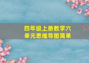 四年级上册数学六单元思维导图简单