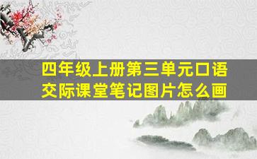 四年级上册第三单元口语交际课堂笔记图片怎么画