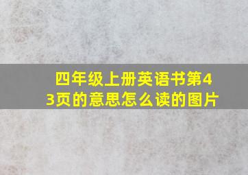 四年级上册英语书第43页的意思怎么读的图片