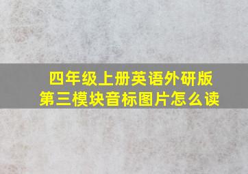 四年级上册英语外研版第三模块音标图片怎么读