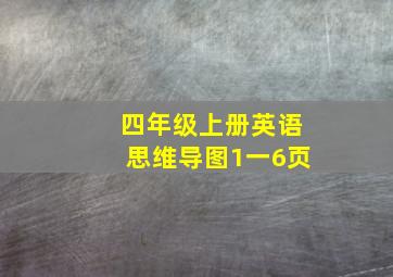 四年级上册英语思维导图1一6页