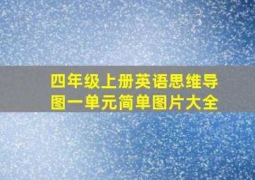 四年级上册英语思维导图一单元简单图片大全