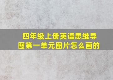 四年级上册英语思维导图第一单元图片怎么画的