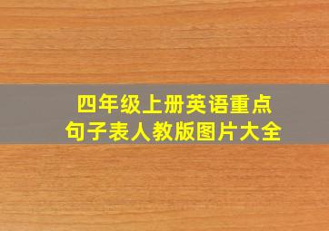 四年级上册英语重点句子表人教版图片大全