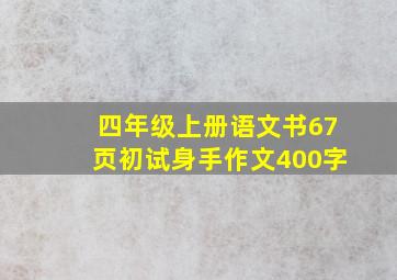 四年级上册语文书67页初试身手作文400字