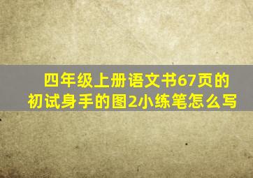 四年级上册语文书67页的初试身手的图2小练笔怎么写