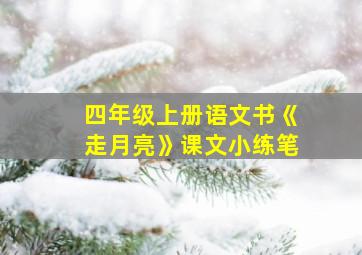 四年级上册语文书《走月亮》课文小练笔