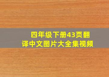 四年级下册43页翻译中文图片大全集视频