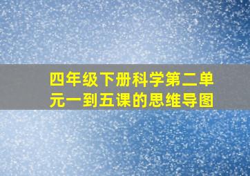 四年级下册科学第二单元一到五课的思维导图