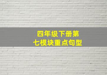 四年级下册第七模块重点句型