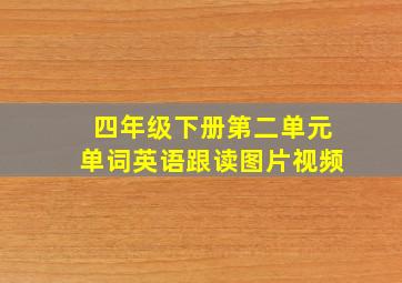 四年级下册第二单元单词英语跟读图片视频