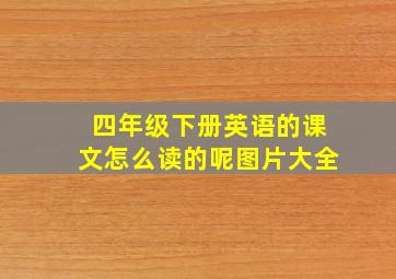 四年级下册英语的课文怎么读的呢图片大全