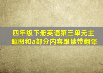 四年级下册英语第三单元主题图和a部分内容跟读带翻译