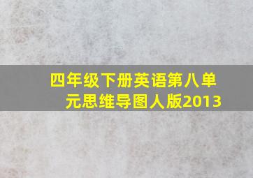 四年级下册英语第八单元思维导图人版2013