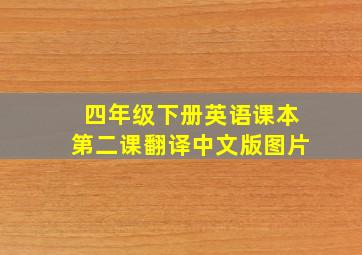 四年级下册英语课本第二课翻译中文版图片