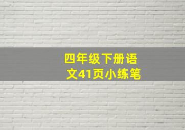 四年级下册语文41页小练笔